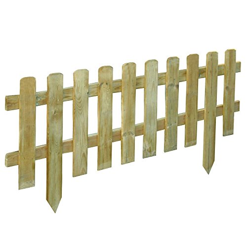 Steccato in legno per arredo giardino 45x3x120cm 17808