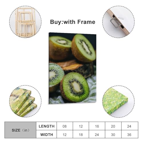 Impression sur toile kiwis pour mur vide chambre 30x45