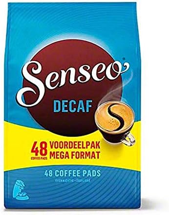 Senseo Decaf - Medium Roast with Smooth & Balanced Flavor and Ric Coffee Pods - 48 Count - Single-Serve Coffee Pads with Rich Crema - Compatible with Senseo and PeleCom Machines