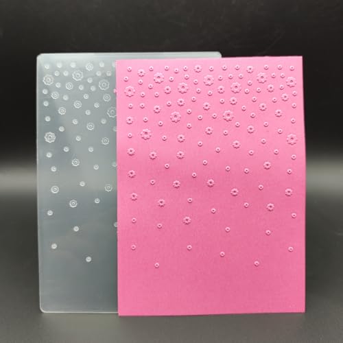 Plastic Embossing Folder A6 Size Falling Flowers Paper Crafts Plastic Textured Impressions for Card Making Scrapbooking