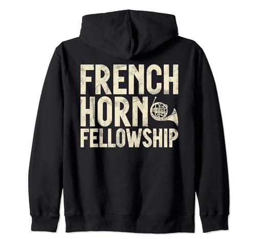 Instrumento de trompa, divertida banda con citas de músicos Sudadera con Capucha