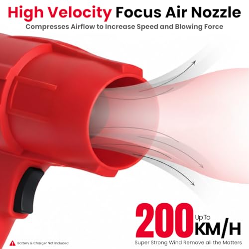 Image of JPT Heavy-Duty 21V Jet Air Blower | 25000RPM Speed | Air Output 8m /min | 100% Copper Winding | Air Blower for Blasting Away Dust & Leaves | ๐๐๐ญ๐ญ๐๐ซ๐ฒ & ๐๐ก๐๐ซ๐ ๐๐ซ ๐๐จ๐ญ ๐๐ง๐๐ฅ๐ฎ๐๐๐
