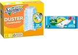 Swiffer Kit de Recarga de Plumero y Escoba, atrapa y retiene 3 Veces más Cabello y Polvo Que un Plumero Normal