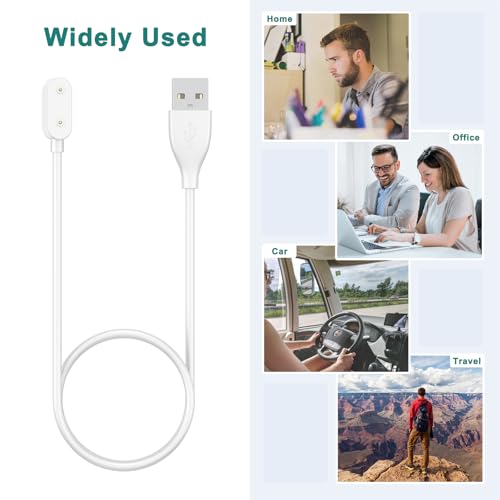 Image of Meliya Charging Cable for Huawei Band 10 9 8 7 6 / Honor Band 6 / Watch ES /Watch FIT,Fast USB Smart Watch Charging Cable Cord 3.3ft (100cm),White