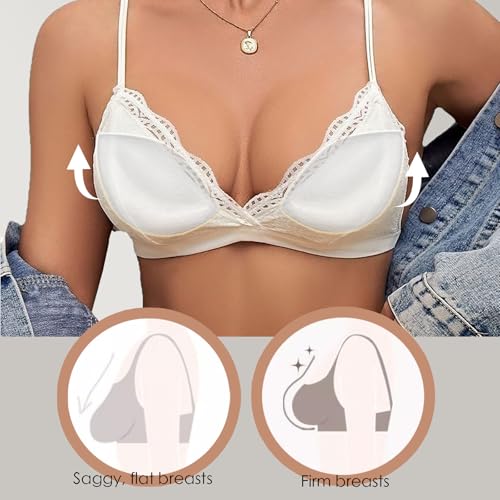 Silicone Bra Pads Inserts, Bikini insert Pads, Stiff Removable Fake Breasts Bra Fillers Enhancers, 2 Pairs3