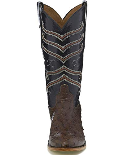 Tony Lama Men's Brown/Full Quill Ostrich Cowboy Boot4