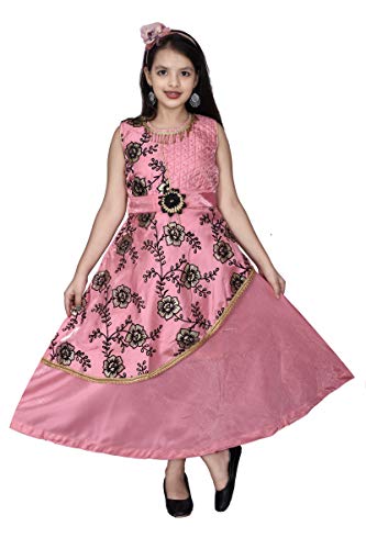 Image of M.B. Fashion Satin Frock Dress for Girls