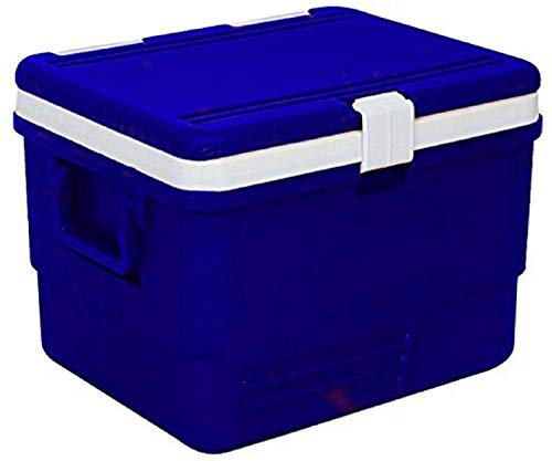 Image of Plastic Insulated Icebox Chiller Icebox Cooler Icebox Chiller Ice Packs Freezer Cooler Box Travel Picnic (25 Litre, Blue)