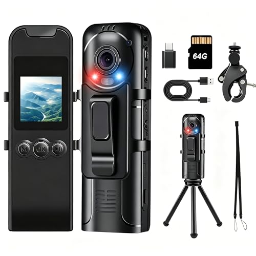 2K Body Camera with Audio and Video Recording, Mini Body