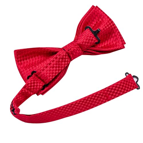 Image of Dubulle Mens Paisley Striped Bowtie Set Pre-tied Bowtie for Men and Pocket Square Set Wedding Business