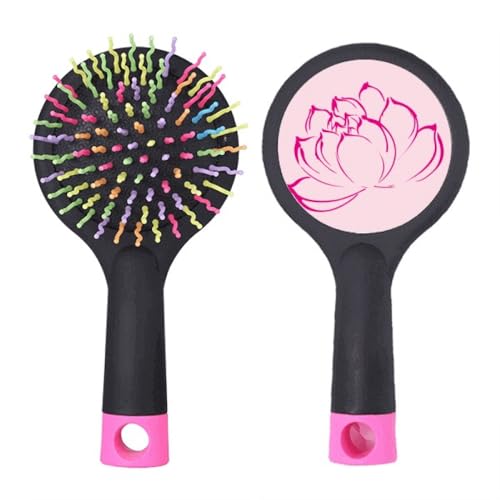 Brosse à cheveux démêlante à fleur de lotus anti-nœuds sans douleur
