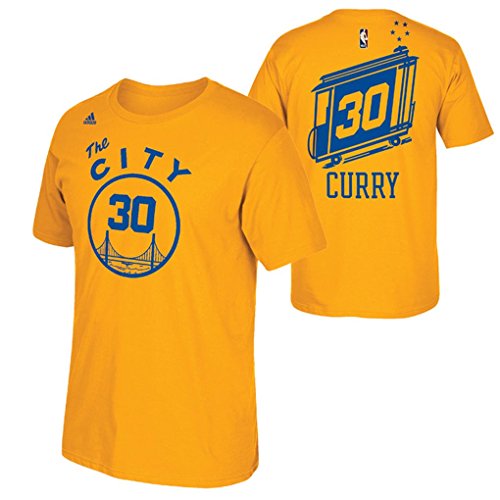 Stephen Curry Golden State Warriors Gold Hardwood Classics Name and Number T-Shirt Large