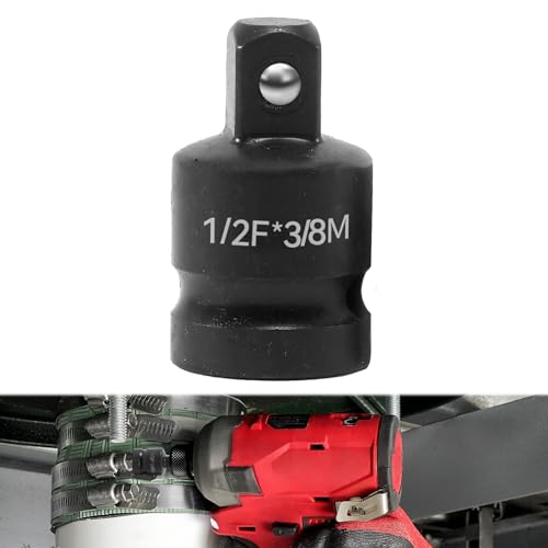 Cr-Mo Square Drive 1/2 Female x 3/8 Male Impact Socket Adapter - 1 Piece