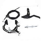 HZLXF1 Bicycle Side-Pull Caliper Brake System Kit, Suitable for Front and Rear Bicycles with Bicycle