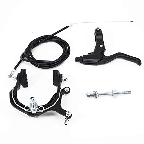 Hzlxf1 Bicycle Side-Pull Caliper Brake System Kit, Suitable For Front And Rear Bicycles With Bicycle Cable Made Of Aluminum Alloy Material 1 *Brake + Brake Lever + Brake Cable + Fixing Parts #TOP30