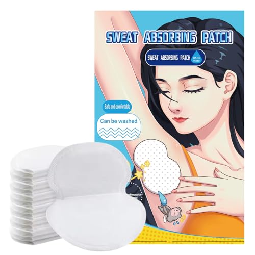 Image of 20 Pack Disposable Underarm Sweat Pads for Men & Women | Anti-Sweat Cotton Pads | Odor-Control, Anti-Bacterial, Hypoallergenic, Highly Absorbent | Peel & Stick Shields