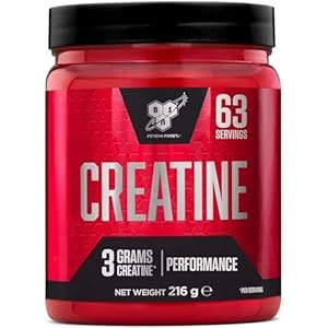 BSN DNA Creatine Monohydrate Pulver, Sporternährung vor und nach dem Training zur Unterstützung der Leistung, geschmacksneutral, 216 g, 63 Portionen