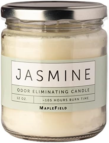 Odor Eliminator Candles for Your Home - Refresh Your Space with Pet Candles Odor Eliminator - Strong Scented Candles - Smoke Candles Odor Eliminator for Any Room - Smoke Candle - Pet Odor Candle (Jasmine)