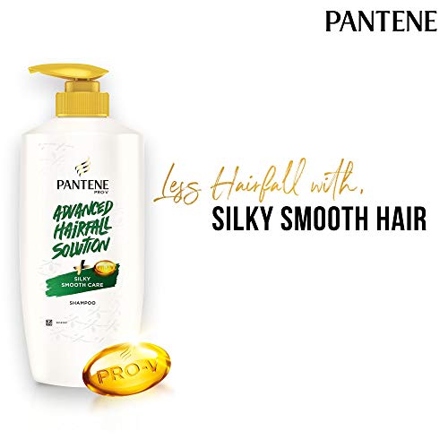 Image of Pantene Advanced Hair Fall Solution Silky Smooth Care Shampoo, 650 ml & Pantene Advanced Hair Fall Solution Long Black Shampoo, 650 ml