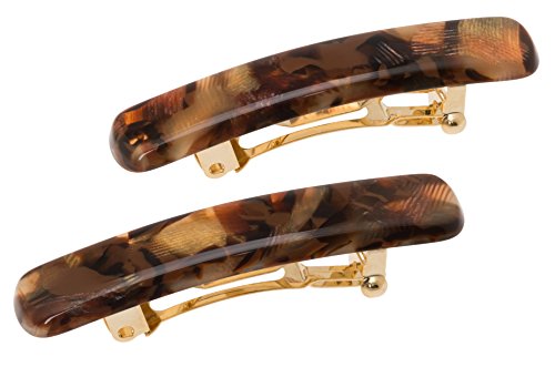 Mini barrettes rectangulaires France Luxe Pavlova en acétate haut de gamme chic