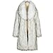 AQAYL Faux Fur Coat Women Long Fuzzy Fleece Jacket Open Front Cardigan Fur Lapel Coat Warm Winter Coats Fashion Outfits White