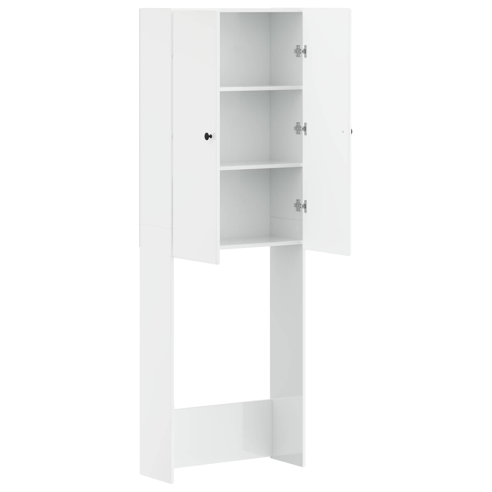 Armadietto WC Breda, bianco lucido, 66 x 25,5 x 190 cm