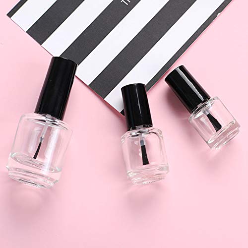 Preisvergleich Produktbild Hearsbeauty 5 / 7,5 / 10 ml tragbarer Reise-Nagellack, leer, nachfüllbar, Glasflasche, Aufbewahrungsbehälter, Kunststoff + Glas, 10ml