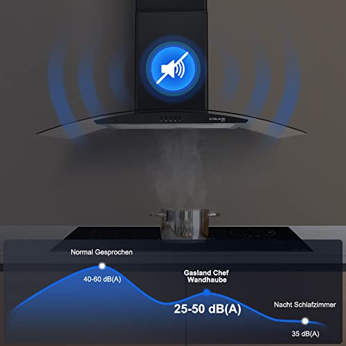 Gasland-Chef-GR90BP-Campana-Extractora-de-Pared-Decorativa-90cm-Campana-Extractora-Cristal-Cocina-500-mh-3-Velocidades-de-Exrtaccion-Negro