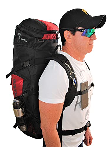 MOCHILA CARGUEIRA 70L CAMPING TRILHA VIAGEM PESCA (Vermelho)