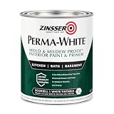 Zinsser 02774 PERMA-WHITE Mold & Mildew Proof Interior Paint, Quart, Eggshell White