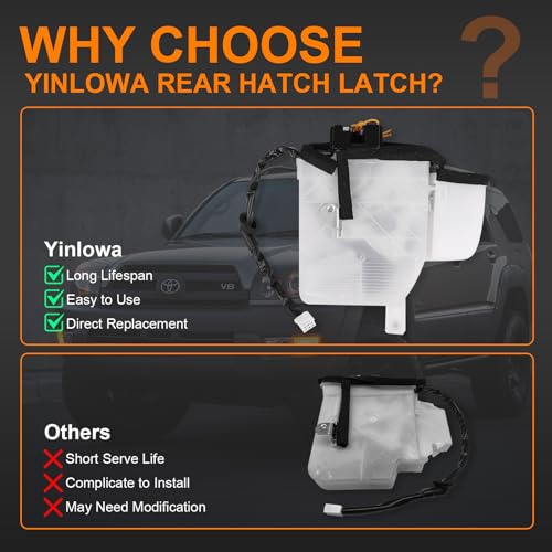 Image of Yinlowa Rear Hatch Latch Actuator for 2003-2009 Toyota 4Runner | Replaces 69110-35090, 69110-35060 and 69110-35062; Rear Back Door Lock Assembly for 4.0L V6 and 4.7L V8 Models