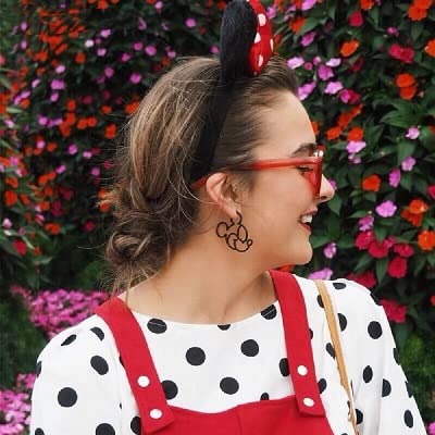 Silver Plated Black Gold Hidden Mouse Drop Earrings Cute Bow Detail Women Dangle Earring Large Hoop Earrings3