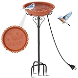 ODSNANIE Heated Bird Bath for Outside Winter, Powerful 100W...