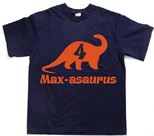 Personalized Custom Dinosaur Brachiosaurus Birthday boy Girl Kids Youth Shirt Name Toddler Dino Shirt White