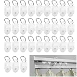 カーテンランナー 後入れランナー 静音カーテンランナー カーテンレールランナー カーテンレール部品 （30個入り）耐荷重 耐久性 静か 軽量 取り付けが簡単 溝幅約6mm-8mm対応 オフィス/ホテル/病院/老人ホーム/家庭用 （ホワイト）