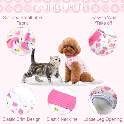 Image of FEimaX Dog Surgery Recovery Suit Female and Male Spay with Pee Hole, Pet Body Suits for Puppy After Spayed, Neuter Surgical Onesie for Small and Medium Dogs Cats, Alternative Bandages E-Collar & Cone