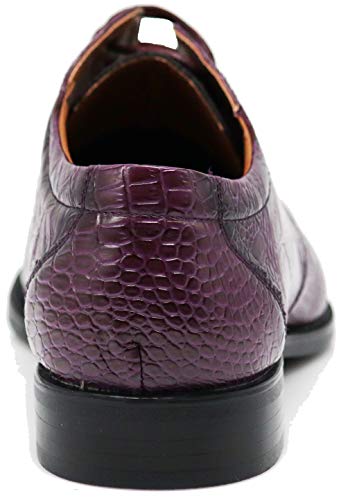 Image of Gator3N Men's Alligator Crocodile Print Oxfords Fashion Lace Up Dress Shoes