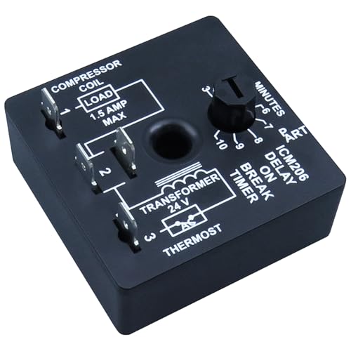 ICM206 Delay On Break Timer,4 Terminal 18-30Vac with 3-10 Minutes Adjustable Delay