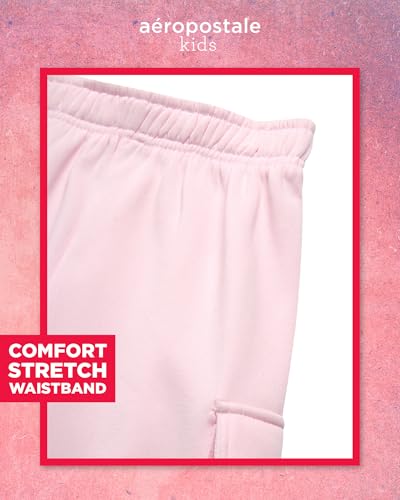 Image of AEROPOSTALE Girls Joggers Set - 3 Piece Puffer Vest, Pullover Hoodie and Cargo Jogger Sweatpants for Girls (Sizes: 4-16)