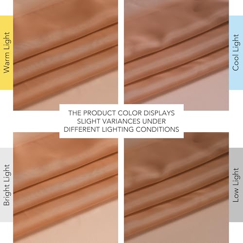 Image of NICETOWN Terracotta Sheer Curtains, Grommet Voile Sheer Window Treatments Airy & Elegant with Light Filtering for Kids Room /Living Room, Set of 2, W54 x L84