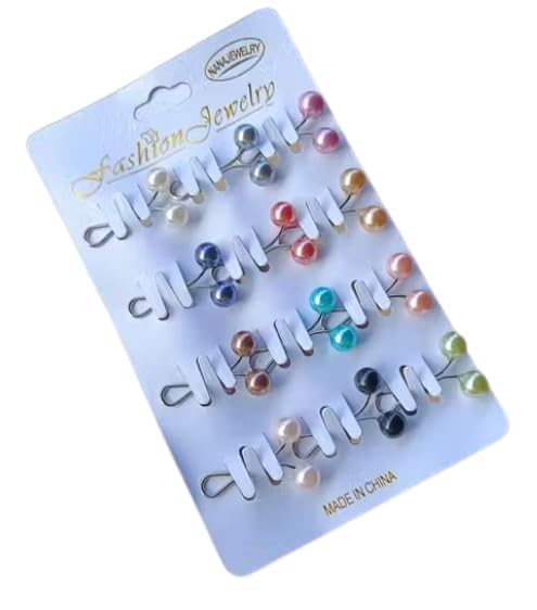 New beautiful random colour of scarf pins, hijab pins, shawl pin of stainless steel good quality - Random Model - 1 sheet-image-20