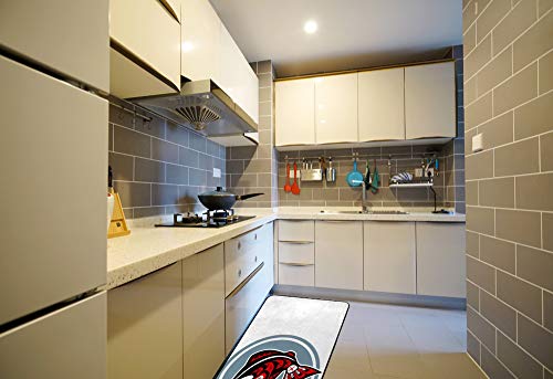 Tapis de cuisine imperméable et antidérapant grand confort effet marbre chic - 4