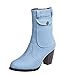 ZYUEER Bottines Jeans Femme Talons Haut, Cuissardes Femmes Bottes Hiver Chaussures Talons Compense Comfort Bottines Cowboy Pas Cher