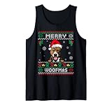 merry woofmas pit bull dog funny ugly christmas sweater xmas canotta
