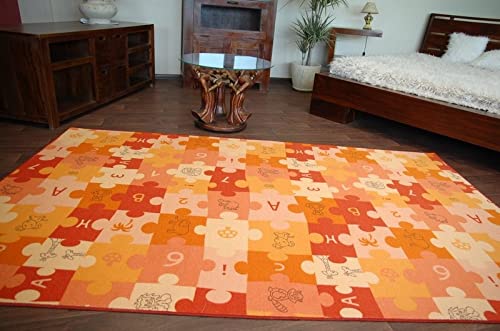 Dywan PUZZLE pomarańczowy 100x500 cm