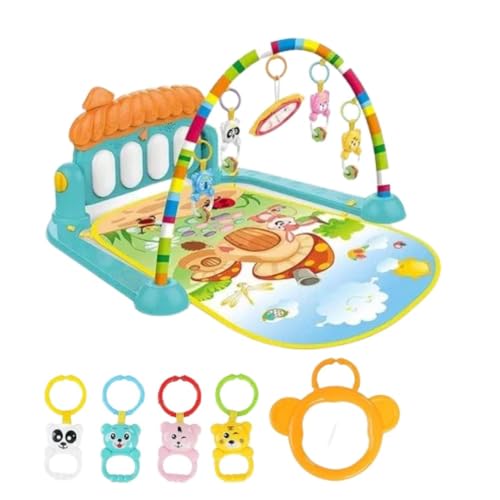 Image of Kids Mandi Baby Piano Gym Mat | Kick & Play Musical Keyboard Activity Mat with Gym & Fitness Rack | Infant Floor Play Mat for Early Learning | Multicolor (Pack of 1)