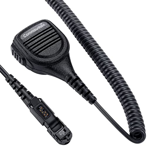 commountain Speaker Mic Compatible with Motorola Potable Radios XPR 3500e XPR 3300e (3500 3300) XPR3500e XPR3300e XPR3500 XPR3300, Noise Reduction Shoulder Microphone