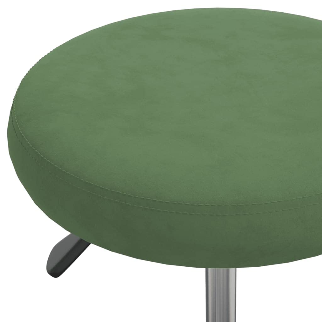vidaXL Tabouret de Massage Chaise de Beauté Pivotante Siège de Spa Salon de Coiffure Bureau Café Intérieur Hauteur Réglable Velours Vert Foncé