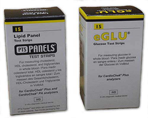 CardioChek Plus Professional Cholesterol/Glucose Analyzer - Version 1.11 - Clia Waived - Made in USA - with Smart Bundle 2478 (Lipid Panel + eGLU Test Strips)