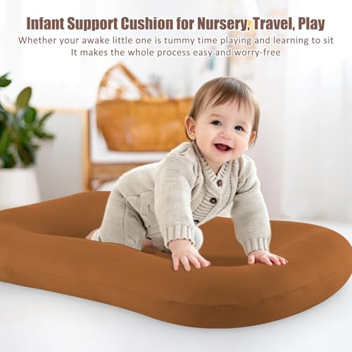 Saanerueen Infant Support Cushion for Newborn, Portable Tummy Time Mat — view 3